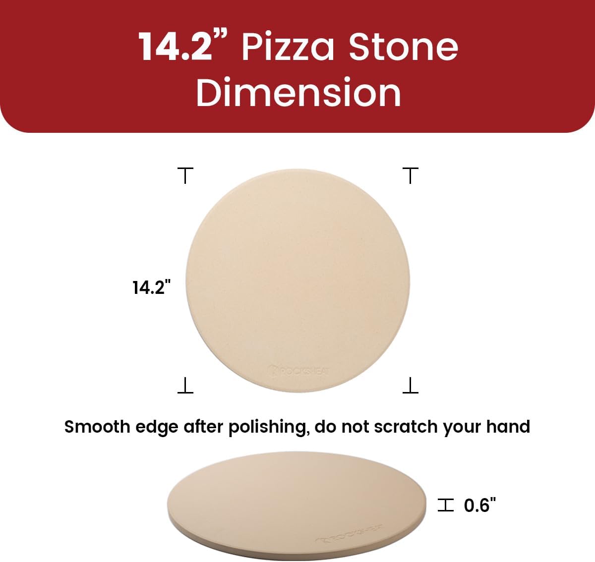 14.2 Inch Round Cordierite Pizza stone