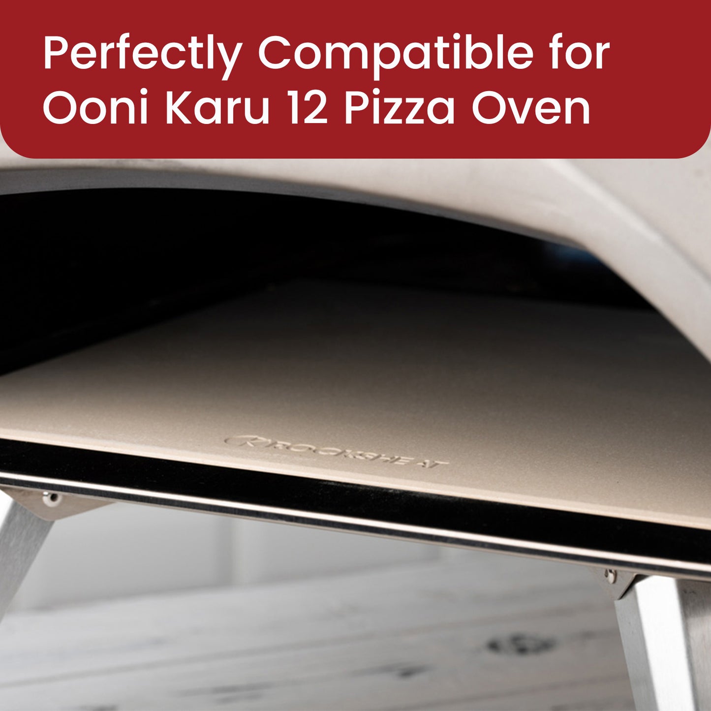 13.2" x 13.2" x 0.6" Square Ceramic Pizza  Stone  for Ooni Karu 12 Pizza Oven