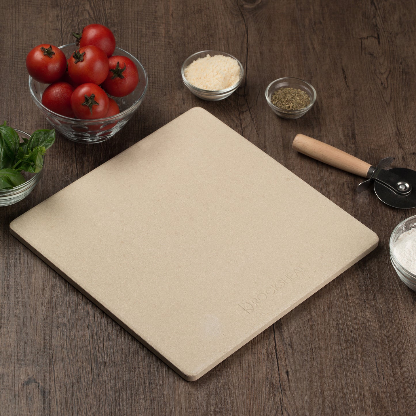 11.8" x 11.8" x 0.6" Square Pizza Stone