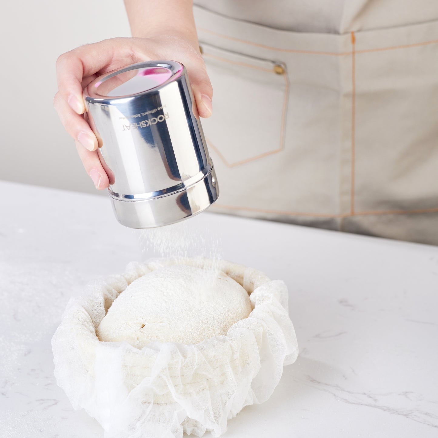 Stainless Steel Powder Sugar Shaker with Lid