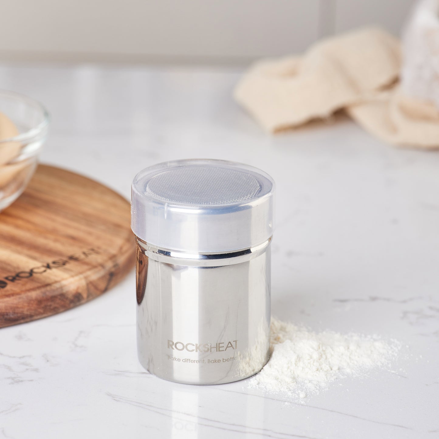 Stainless Steel Powder Sugar Shaker with Lid