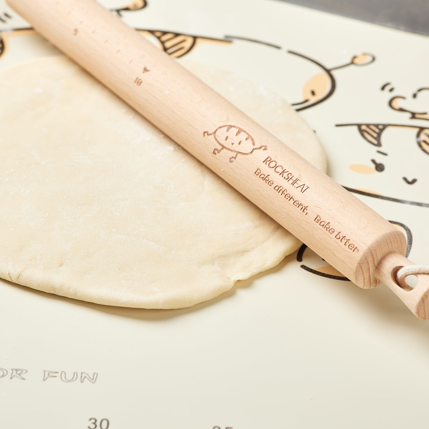 Wood rolling pin