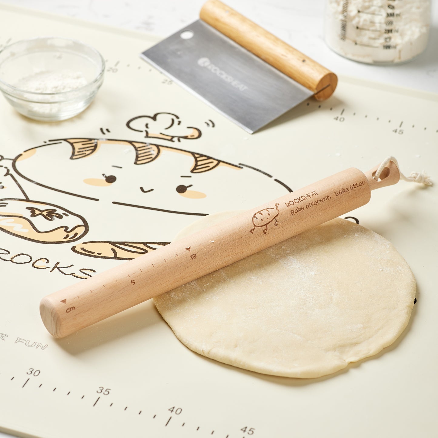 Wood rolling pin