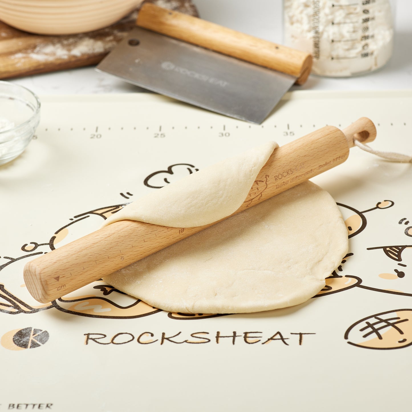 Wood rolling pin