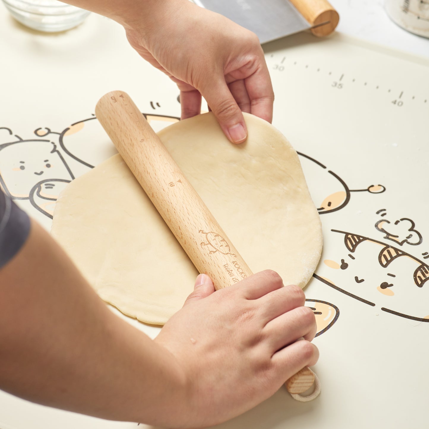 Wood rolling pin