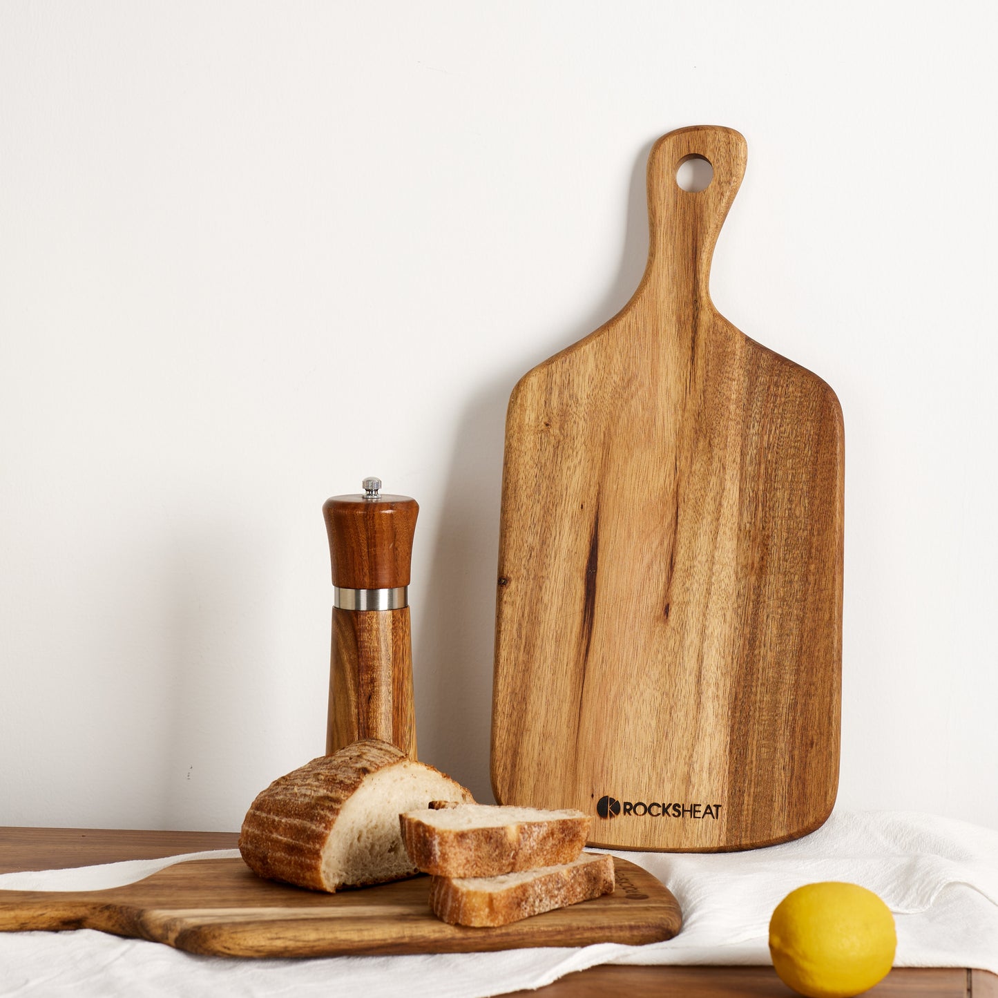 Rectangular Wood Cutting Board with Handle - Perfect for Bread, Applesauce Fruit, Steak, Cheese